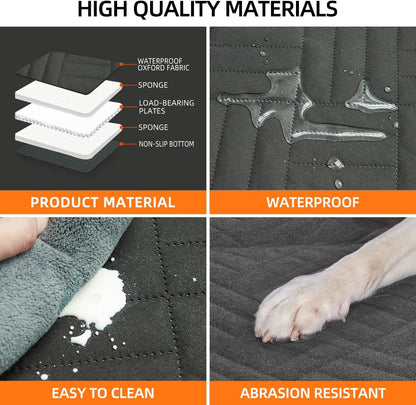 SoftestSofa™ Back Seat Extender for Dogs - Black with Door Covers